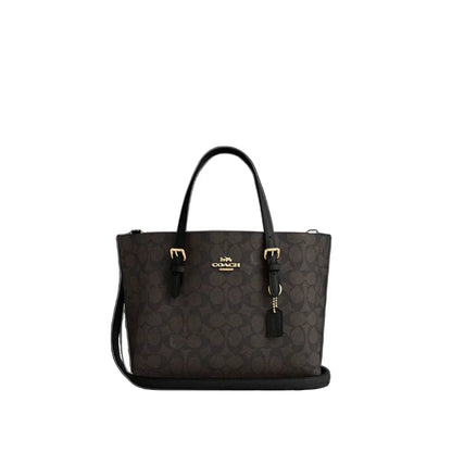 The Mollie Tote Bag 25 In Signature Canvas -  Walnut/Black