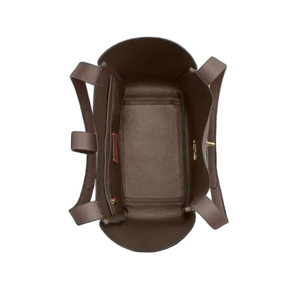 The Hadley Turnlock Tote Bag - Gold/Dark Stone