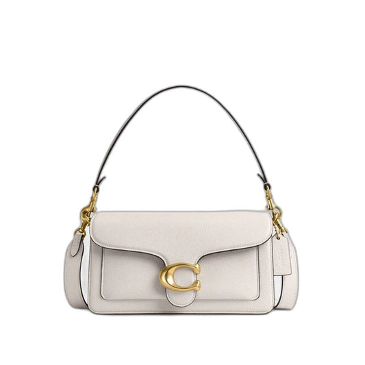 Tabby Shoulder Bag  26 - Brass/Chalk
