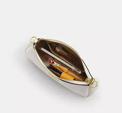 Teri Shoulder Bag In Signature Canvas - Gold/White